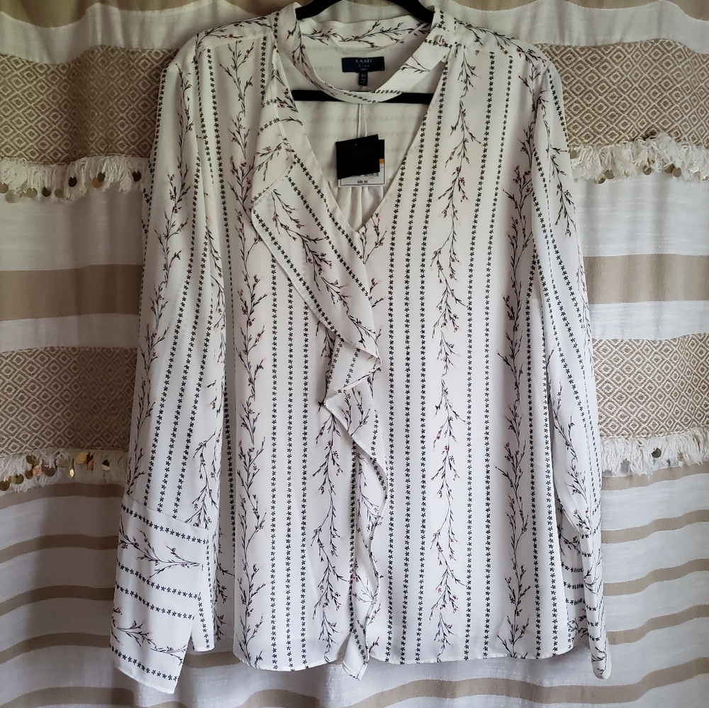 Kaari Blue | NWT Choker Professional Blouse